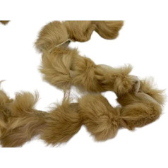TOMASELLI HAZARDOUS SHOP Besätze Bordüre Profil Lapin Kaninchenfell Pon Pon Kamel hoch 5 cm