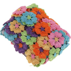 misppro Farbige Baumwolle Fransen Spitze Trim Quaste Band Jacquard DIY Stoff 2'' Breite - Pfirsich Herz