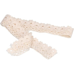 Spitzenband, Stoffzubehör, Netz, Bettwäschebesatz für Vorhänge, Kleidung, Tischdecke, Heimdekoration, DIY-Spitze, 2,5 Cm Breite, 20 Yards (Beige)