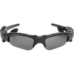 ASHATA Wireless Bluetooth Sunglasses, Sports Driving Glasses with Stereo Headphones, Polarising Anti-UV 400 Lens, UV Radiation Blocking, Easy to Wear (Black + Yellow Lens + Gong Wire Cutter)