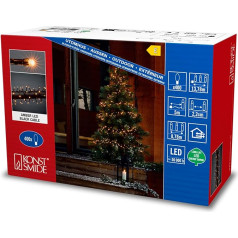 Konstsmide Micro LED Compact Lights, 400 Amber Diodes, 30V Outdoor Transformer (IP44), 6W, Black Cable, 3867-800EE, 400 LEDs, Black