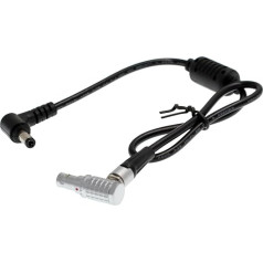 HangTon Right Angle DC Plug 5.5x2.5mm to 2 Pin Power Cable for Monitor Transmitter Receiver Teradek Bond Screw 18