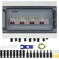 Surge Protection PV, DC Surge Protection PV 40A/1000V, (4 in 4 Out) Solar Connection Box, Solar Surge Protection, Solar Lightning Protection IP65 Waterproof