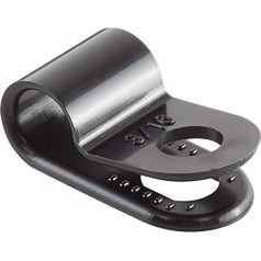 Nylon-P-Clips, 5,0 mm Durchmesser, Kunststoff-Kabel-Clips, Schwarz, 100 Stück