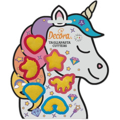 Decora 0255064 Mini Unicorn Cookie Cutters Made of Plastic 6-Piece Plastic Assorted