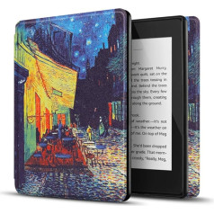 TNP Case for Kindle Paperwhite - Slim & Light Smart Cover Case with Auto Sleep & Wake for All-New Amazon Kindle Paperwhite Fits All 2012, 2013, 2015 and 2016 Versions (Cafe at Night - Van Gogh)