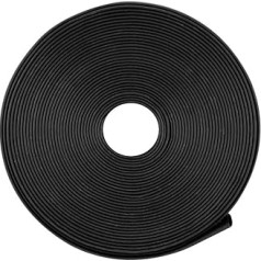 sourcing map 12mm Dia 19mm Flat 2:1 Heat Shrink Tubing Wire Black 4.88m