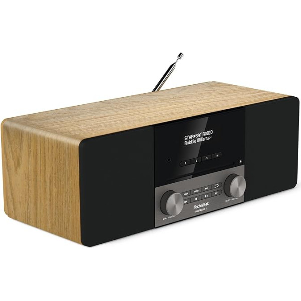 TechniSat DIGITRADIO 3 - Stereo DAB Radio, Compact System (DAB+, FM, CD Player, Bluetooth, USB, Headphone Jack, AUX Input, Radio Alarm Clock)