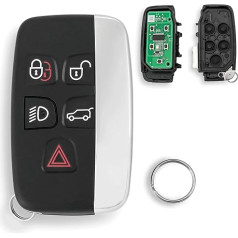 433MHz 5 Button Remote Control Car Key with 7945 Chip for Land Rover Discovery 4 Evoque KOBJTF10A + Key Fob