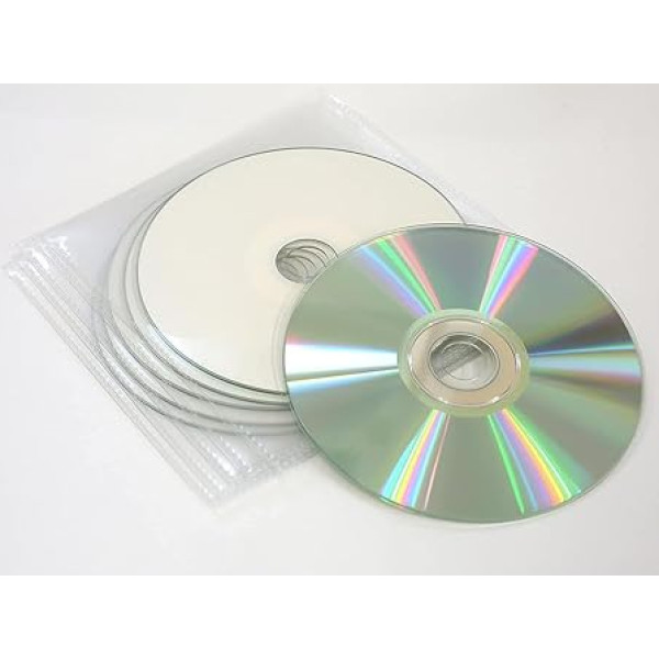 10 x Ritek Professional White Inkjet CD-R Discs with 52 Write Speed in Dragon Trading Plastic Flap Sleeves
