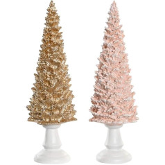 DKD Home Decor 2 x Christmas Decorations - Multicoloured Resin - 10.5 x 10.5 x 32 cm