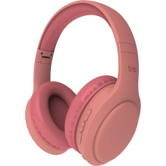 T'NB Wireless Headphones with Bluetooth Connection, Foldable Passive Noise Reduction, Stereo Sound with Built-in Microphone, Battery Life up to 30 Hours - Pink