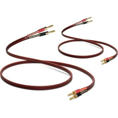 WOWLED HIFI OFC Speaker Cable with Banana Plug, 2 x High-End Pure Copper 1.5 m Gold-Plated Banana Plug to Male 600 Strand Speaker Cable Audio HIFI System Home Cinema 4.9 Feet