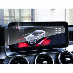 LFOTPP C-Class W205 2019 10.25 Inch Navigation Screen Protector, Anti-Fingerprint Tempered Glass 9H Scratch-Resistant GPS Navigation Foils, HD Glass Screen Protector