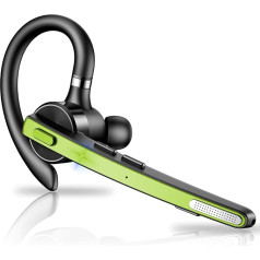 Bluetooth Headset V5.3, Wireless Freisprech Headset mit CVC 8.0/ENC Dual Mic, 90 Std Spielzeit Bluetooth Ohrhörer mit Ladebox, APTX, Mute Zwei-Geräte-Verbindung Wireless Headset für Geschäft Gelb