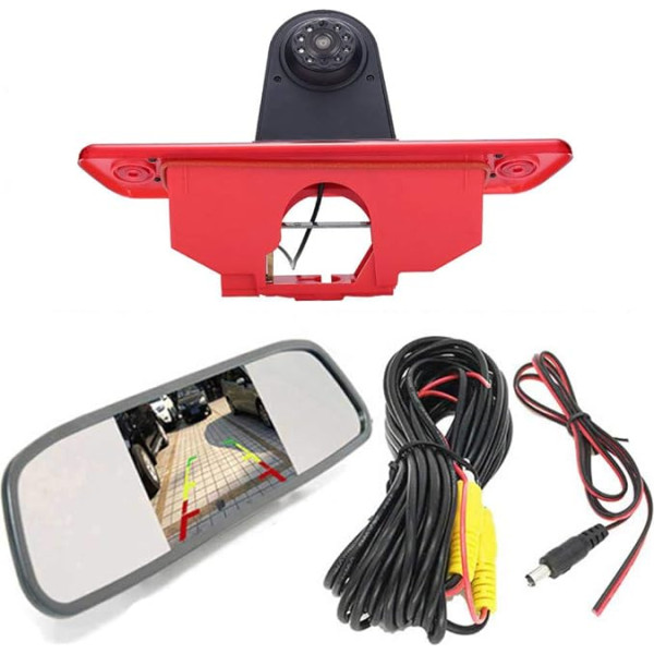 HD Reversing Camera Set with Rear View Mirror Monitor Replacement for Fiat Scudo Bus Box 270 272 / Citroen Jumpy Dispatch Box VF7 / Peugeot Expert Tepee Box VF3A VF3U VF3X Furgon / Toyota ProAce