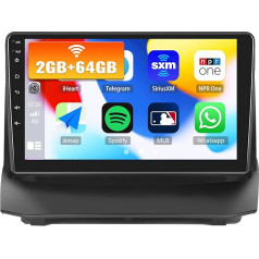 2G + 64G CAMECHO Android 13 Car Radio for Ford Fiesta 2009-2014 with Navi Carplay Android Car, Double DIN Car Radio with 9 Inch Screen Bluetooth RDS/FM MirrorLink + Reversing Camera
