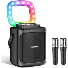 SUPNIU Portable Bluetooth Speaker, Powerful 30W HiFi Speaker, Bluetooth Speaker, TWS Pairing, 7-10 Hours Runtime, RGB Light, with Micro, Support TF & AUX for Party