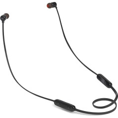 JBL Tune 160BT In-Ear Headphones, Black - Headphones (In-Ear Wireless, 20-20,000Hz, 96dB, Black)