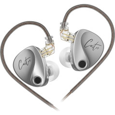 KZ Castor In-Ear Monitor, HiFi Enhanced Bass In-Ear Headphones, Dual Dynamic Driver, Gaming Earbuds, Detachable 2PIN-C Cable