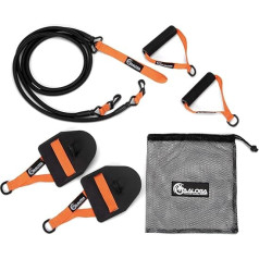 TAALOGA® 2-in-1 Pull Rope Swimming Training Pull Rope Training with Hand Paddles and Handles