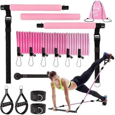 Pilates Equipment Set - Multifunktionales Pilates mit Widerstandsbändern | Home Gym Workout Gear für Frauen | Ganzkörper-Krafttraining, Yoga