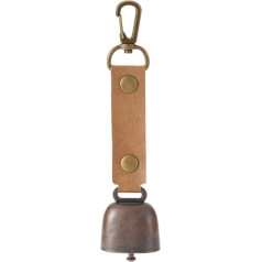 Bear Bell Safety Bear Bells Wildlife Warning Tool, Durable Metal Hiking Bell with PU Leather Strap, Multifunctional Bear