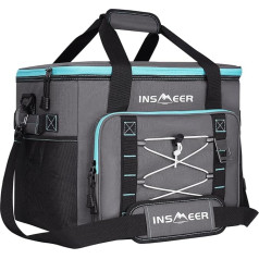 INSMEER Kühltasche 40L/60 Dosen Kühltaschen Große, Weiche Kühltasche Faltbar/Auslaufsicher, mit Flaschenöffner & Abnehmbarer Schulterriemen, Kühltaschen Gross für Strand Camping Picknick Unterwegs