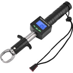 Cuifati Digital Fish Gripping Surface, Weight Scale and Tape Measure in One, Comfortable to Hold and Use, Heavy Duty Spring Action Ensures Firm Grip