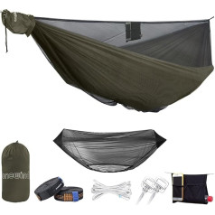 onewind Ridgeline XL Double Camping Hammock with Mosquito Net, Tree Straps, Compact for Camping, Beach, Relaxation