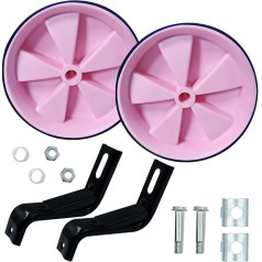 Miayaya Fahrrad-Trainingsräder für Kinder, Hilfsräder, Universalräder, stärkere Version, strapazierfähig, hintere Fahrrad-Stabilisatoren (Rosa, 30,5 cm)