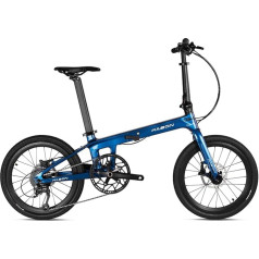 KABON Folding Bike, 20 Inch Carbon, 9 Speed Folding Bike with Carbon Frame, Ultralight Mini City Bicycle, Folding Bike, Men and Women