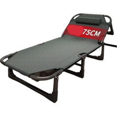 DSFDFDG Folding Bed for One Person, Office, Home, Simple Lunch Bed, Outdoor Bed, Multifunctional Deck Chair, Beach Chair for Garden, Pool, Patio (A-190 x 75 cm)
