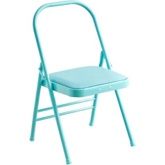 Pilates Yoga Chair, Iyengar Auxiliary Chair, Yoga Auxiliary Chair, Backless Yoga Chair, Non-Slip, Stable, Durable with Non-Slip Foot Covers (Pin, Blue, Purple), Pin Routine