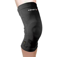 Zamst ZK-Motion Sports Knee Brace, Comfortable Knitted Fabric, Flexible Resin Support, Knee Support for Sprains on the Cross, Inner and Outer Band, Basketball, Volleyball, Football, Ski, Size (M)