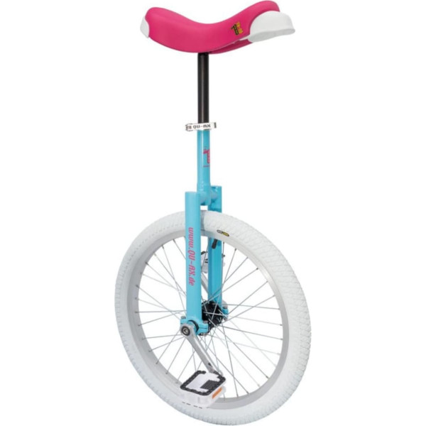 QU-AX 1107 Luxury Unicycle 20 Inch Aluminium Rim Tyres White Blue Pink White