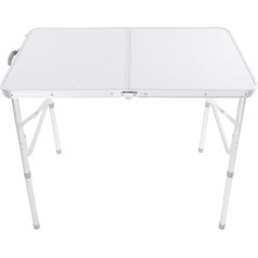 Portable Folding Table, Folding Garden Table, Aluminium Folding Table, Camping Table, Outdoor Weatherproof Work Table, Picnic Table, 90 x 60 x 69.5 cm, Easy to Store