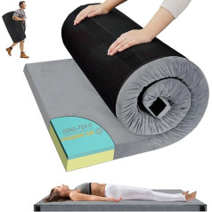 TONAHUTU Memory Foam Camping Mattress Pad, Portable Sleeping Pad Roll Up Travel Mattress Waterproof Foldable Floor Cot Mattress Guest Bed for Sleepover