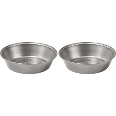 Thous Winds Stainless Steel Deep Plate, Set of 2 Camping Tableware Dinner Plates, Outdoor Stainless Steel Plates, Round, Lightweight Robust Dinner Plates, Picnic Plates for Camping, Hiking, Kitchen