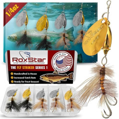 RoxStar Fly Strikers Proven Nationwide to Out-Fish Any Spinner | Hand-Tied in The USA | Most Versatile Fishing Spinner Ever! Trout, Bass, Steelhead | Stop Fishing - Start Catching