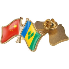 Anstecknadel Mit Der Flagge Von China, St. Vincent Und Grimadin – Kreative Anstecknadel Mit Flaggendruck Im Ethnischen Stil, Anstecknadel, Knöpfe, Brosche, Patriotische Anstecknadel