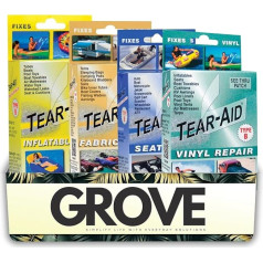 Type B Vinyl Repair Kit by Tear-Aid Bundle with Seat, Fabric, Inflatable Repair Kits - Elastic Adhesive for Various Repairs - Ideal for Vinyl, Fabric and Inflatable Items