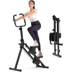 Leikefitness Stair Stepper for Home Gym, Vertical Climbing Machine for Full Body Workout, Foldable Cardio Stepper with Adjustable Handle and Treads for Men and Women