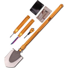 LZYqwq Camping Shovel, Multifunctional Foldable Military Survival Shovel, Removable Portable Garden Tool for Outdoor Use, Car Emergencies, Backpacking, Hiking, Gardening