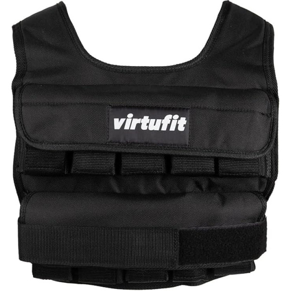 VirtuFit Adjustable Weighted Vest Pro - 10 kg - Black - Training Vest - Strength Training