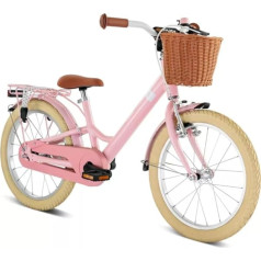 PUKY YOUKE Classic 18 | Kinderfahrrad 18 Zoll | Kinderfahrrad ab 5 Jahren | Retro Fahrrad für Kinder mit Korb & Rücktritt | Höhenverstellbar & leicht | Made in Germany