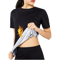 T-Shirt Weste Sauna Top T-Shirt Suit Anzüge Abnehmen Kompression Abnehmen Schwitzen Sport Shapewear Gym Running Fitness Kurzarm Frauen