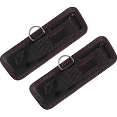 Endless Premium Adjustable Pair of Ankle Strap with Metal Buckle | Black | Metal and Neoprene | For Cable Machine Gym Ankle Cuff, Resistance Bands, Kickbacks, Glute Workout and Lower Body Exercises