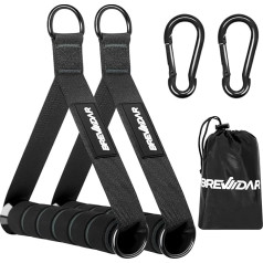 BREWIDAR Exercise Grips,Fitness Grips for Cable,Chest Flys,Resistance Bands,Pull Ups,Fitness Grips for Cable Machine,D Foam Handles with Pumpkin Hooks (Pair)