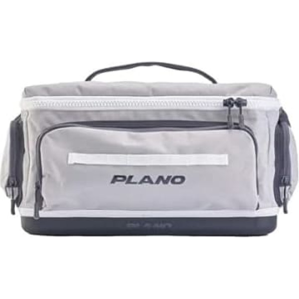 Plano Weekend 3600 Tackle Bag, Cutting-Edge Fishing Tackle Bag, Moulded Waterproof Base, Spacious Storage, Die Cut Tool Sleeves, Daisy Chain Attachment Points, Grey / Anthracite, 3600 Fishing Case